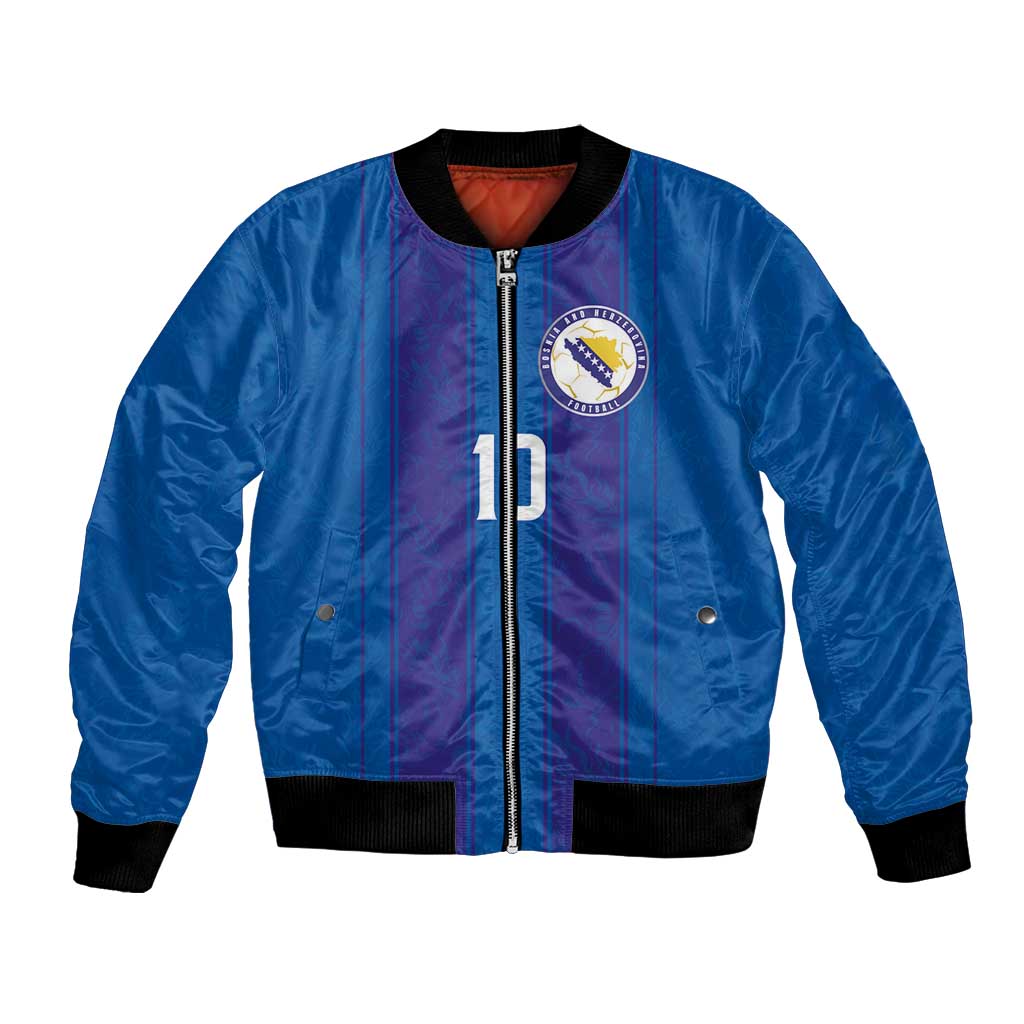 Custom Bosnia and Herzegovina Football Bomber Jacket Zmajevi Glory 2026
