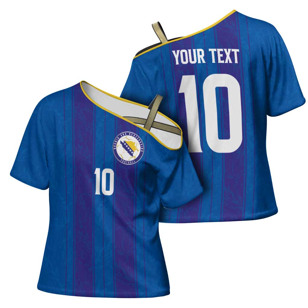 Custom Bosnia and Herzegovina Football Cross Shoulder Shirt Zmajevi Glory 2026