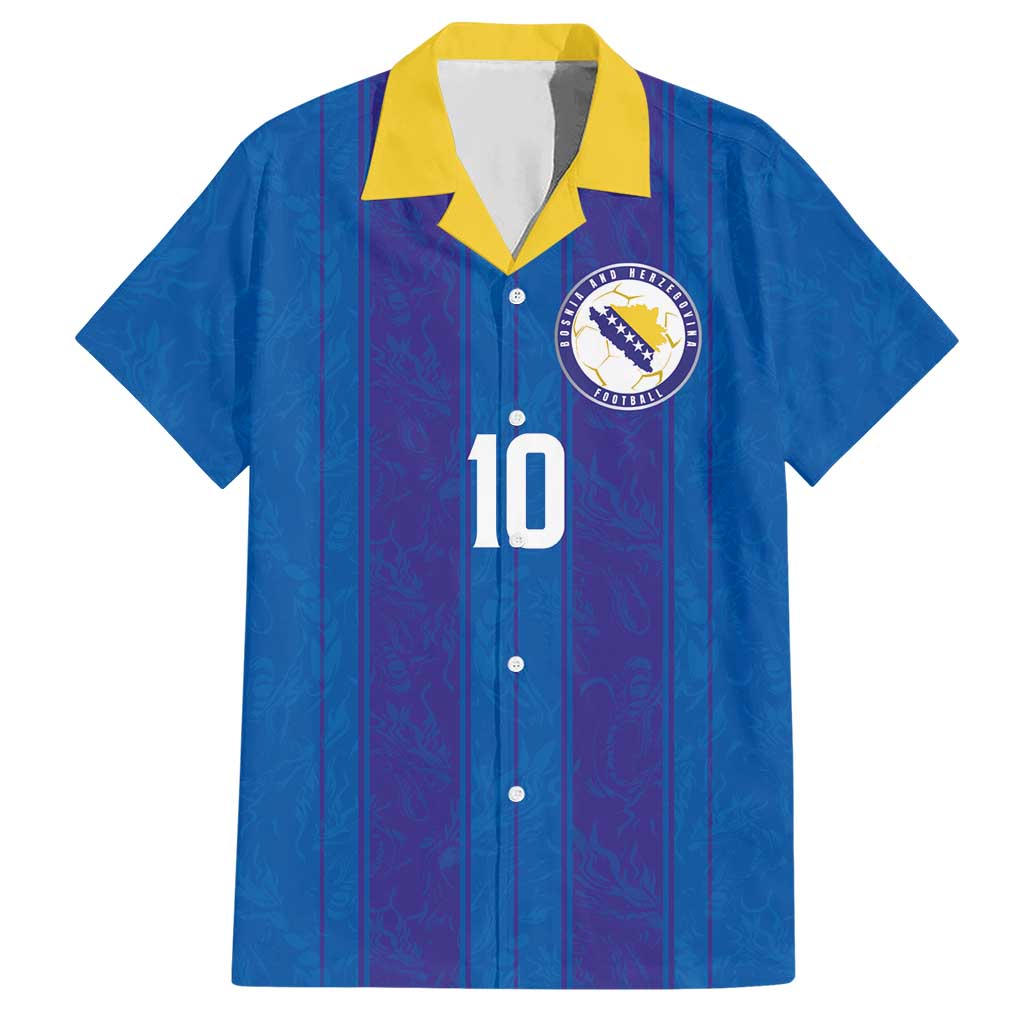 Custom Bosnia and Herzegovina Football Hawaiian Shirt Zmajevi Glory 2026