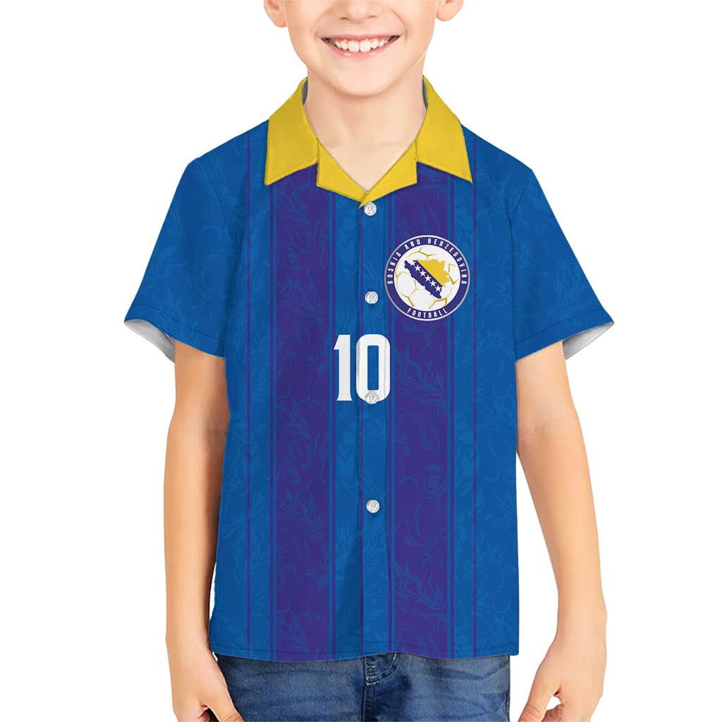 Custom Bosnia and Herzegovina Football Kid Hawaiian Shirt Zmajevi Glory 2026