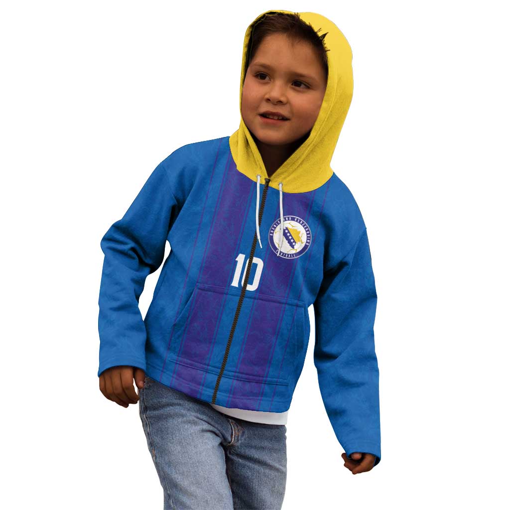 Custom Bosnia and Herzegovina Football Kid Hoodie Zmajevi Glory 2026