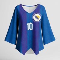 Custom Bosnia and Herzegovina Football Kimono Sleeve Blouse Zmajevi Glory 2026