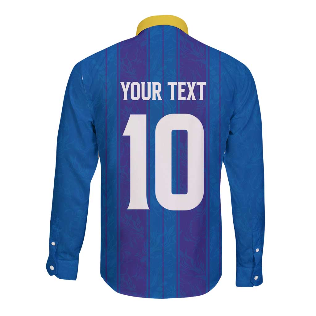 Custom Bosnia and Herzegovina Football Long Sleeve Button Shirt Zmajevi Glory 2026
