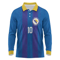 Custom Bosnia and Herzegovina Football Long Sleeve Polo Shirt Zmajevi Glory 2026