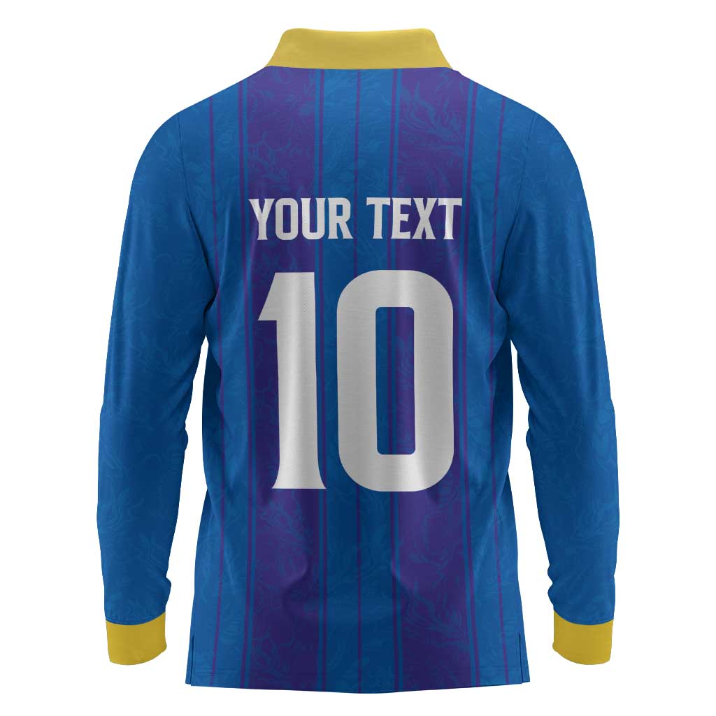 Custom Bosnia and Herzegovina Football Long Sleeve Polo Shirt Zmajevi Glory 2026