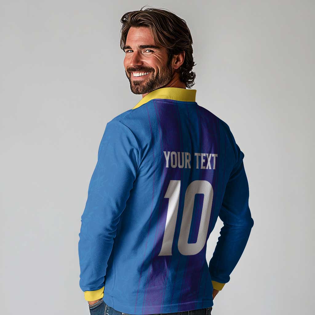 Custom Bosnia and Herzegovina Football Long Sleeve Polo Shirt Zmajevi Glory 2026