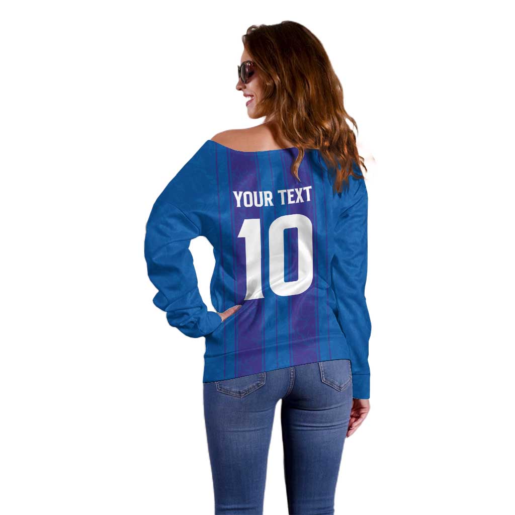 Custom Bosnia and Herzegovina Football Off Shoulder Sweater Zmajevi Glory 2026