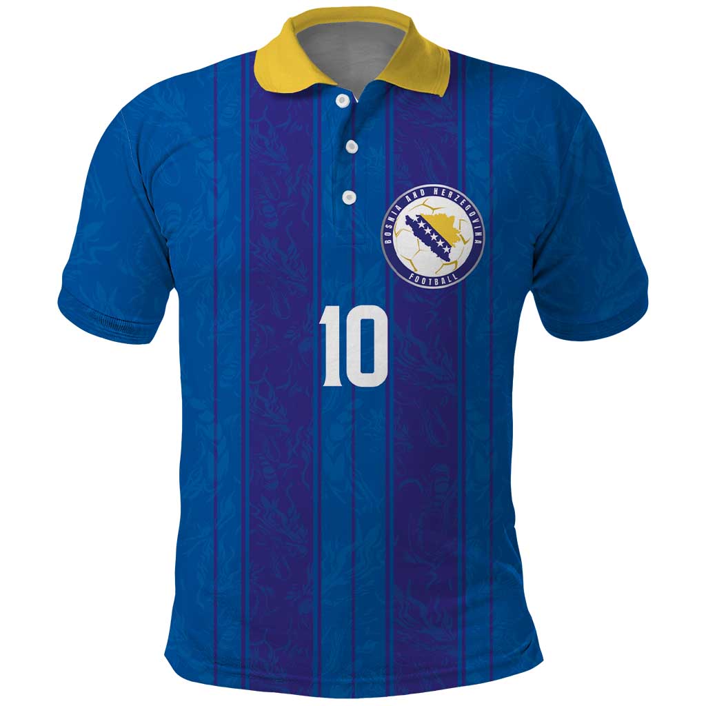 Custom Bosnia and Herzegovina Football Polo Shirt Zmajevi Glory 2026