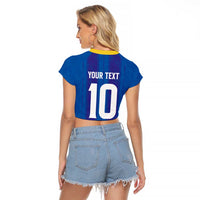 Custom Bosnia and Herzegovina Football Raglan Cropped T Shirt Zmajevi Glory 2026