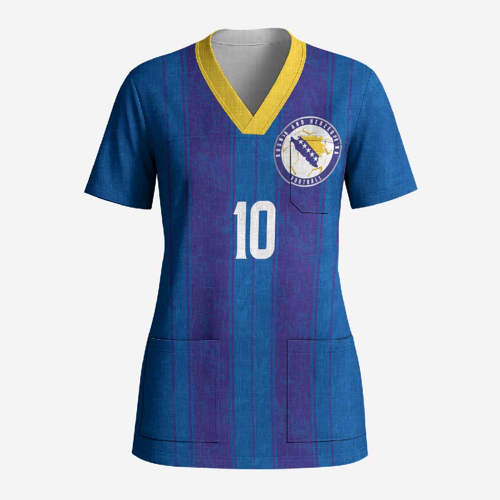 Custom Bosnia and Herzegovina Football Scrub Top Zmajevi Glory 2026