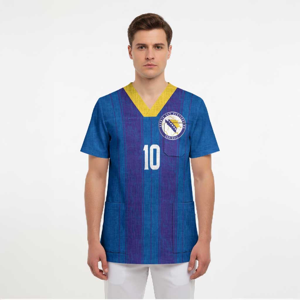 Custom Bosnia and Herzegovina Football Scrub Top Zmajevi Glory 2026