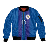 Custom Bosnia and Herzegovina Football Sleeve Zip Bomber Jacket Zmajevi Glory 2026