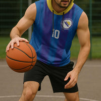 Custom Bosnia and Herzegovina Football Sleeveless Hoodie Zmajevi Glory 2026