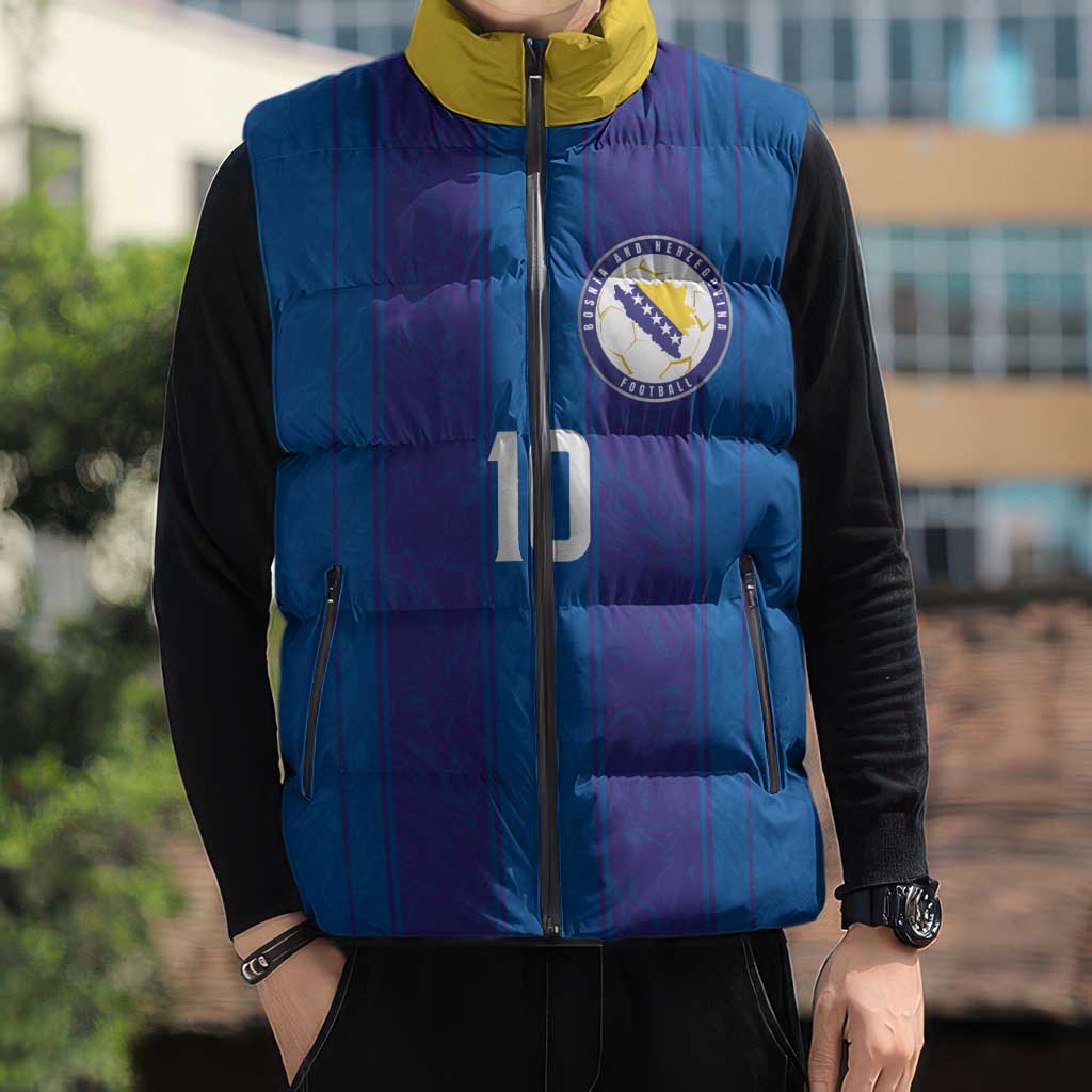 Custom Bosnia and Herzegovina Football Sleeveless Puffer Jacket Zmajevi Glory 2026