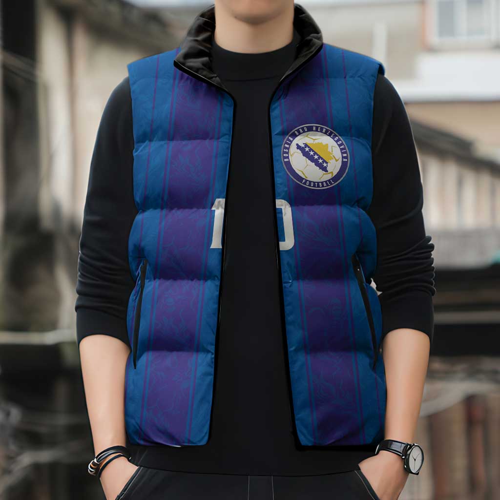 Custom Bosnia and Herzegovina Football Sleeveless Puffer Jacket Zmajevi Glory 2026