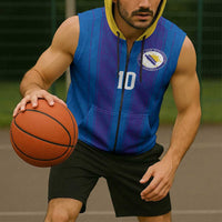 Custom Bosnia and Herzegovina Football Sleeveless Zip Hoodie Zmajevi Glory 2026