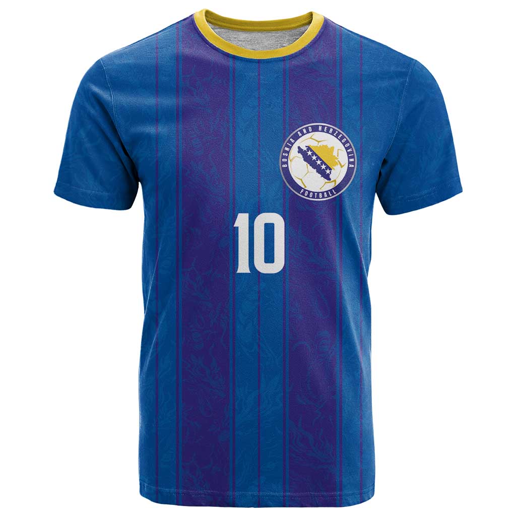 Custom Bosnia and Herzegovina Football T Shirt Zmajevi Glory 2026