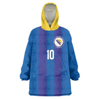 Custom Bosnia and Herzegovina Football Wearable Blanket Hoodie Zmajevi Glory 2026