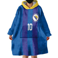 Custom Bosnia and Herzegovina Football Wearable Blanket Hoodie Zmajevi Glory 2026