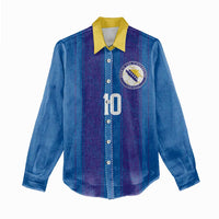 Custom Bosnia and Herzegovina Football Women Casual Shirt Zmajevi Glory 2026
