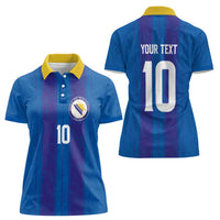 Custom Bosnia and Herzegovina Football Women Polo Shirt Zmajevi Glory 2026
