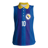 Custom Bosnia and Herzegovina Football Women Sleeveless Polo Shirt Zmajevi Glory 2026