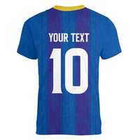 Custom Bosnia and Herzegovina Football Women V-Neck T-Shirt Zmajevi Glory 2026