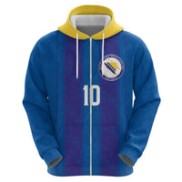 Custom Bosnia and Herzegovina Football Zip Hoodie Zmajevi Glory 2026