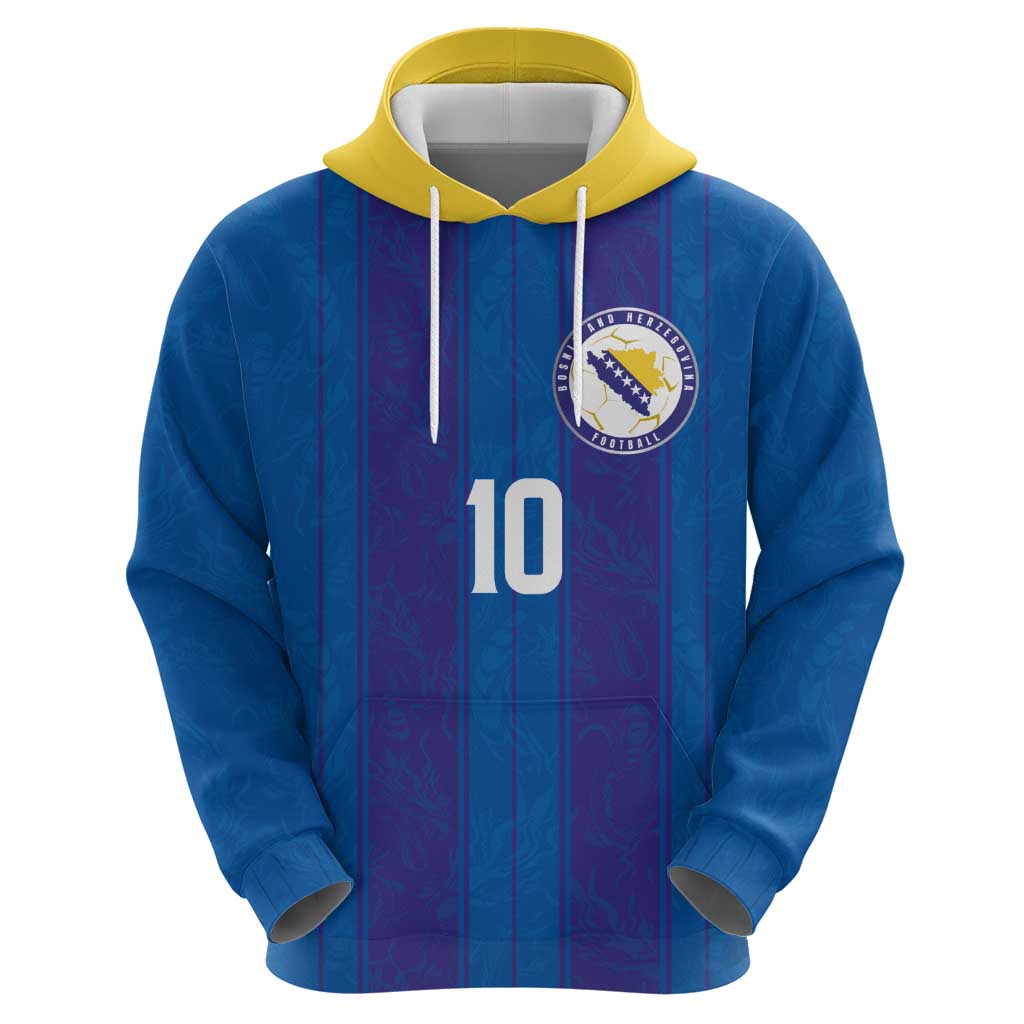 Custom Bosnia and Herzegovina Football Zip Hoodie Zmajevi Glory 2026