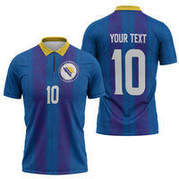 Custom Bosnia and Herzegovina Football Zipper Polo Shirt Zmajevi Glory 2026