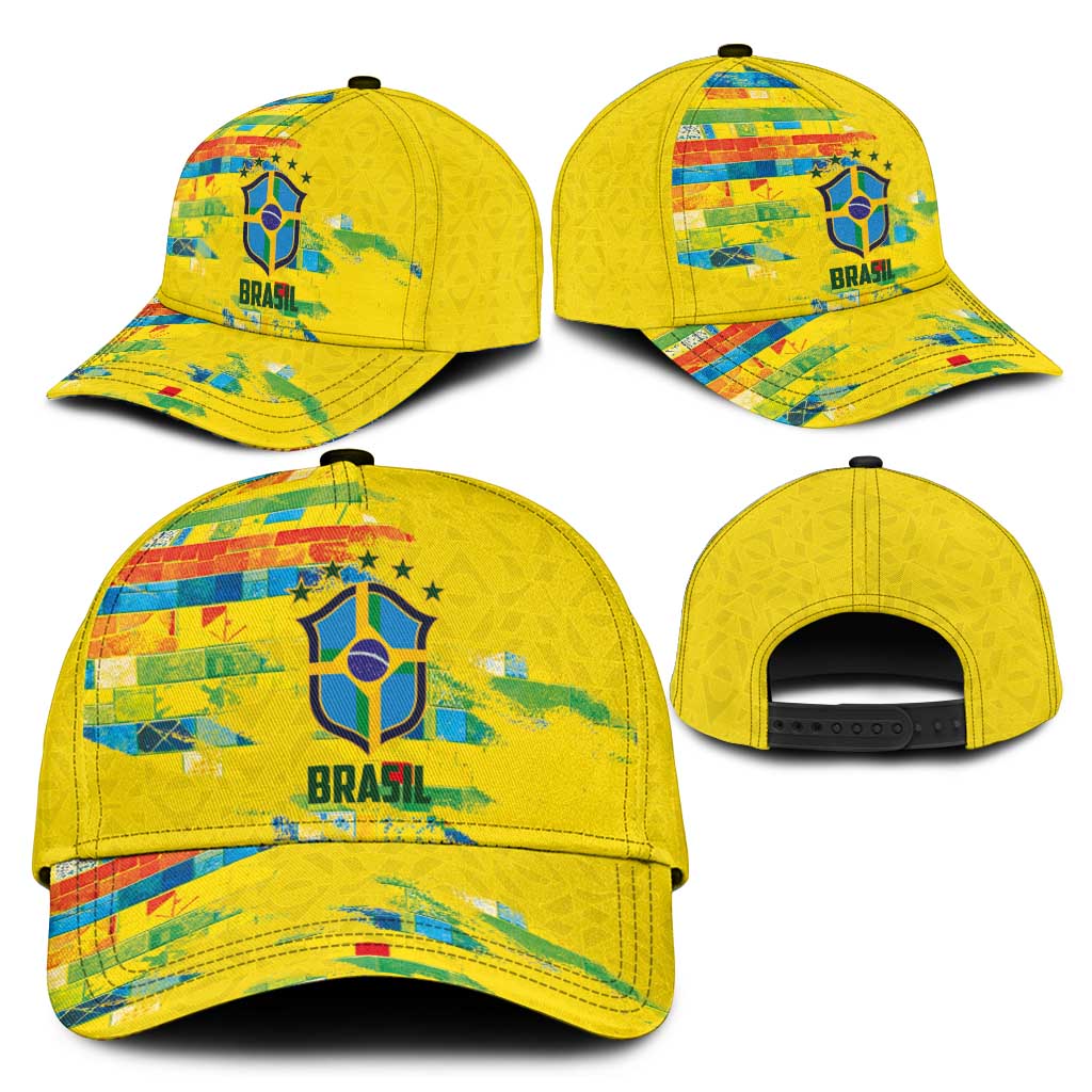 Brasil Football Classic Cap Abstract Art Inspired Rio Mosaic Steps