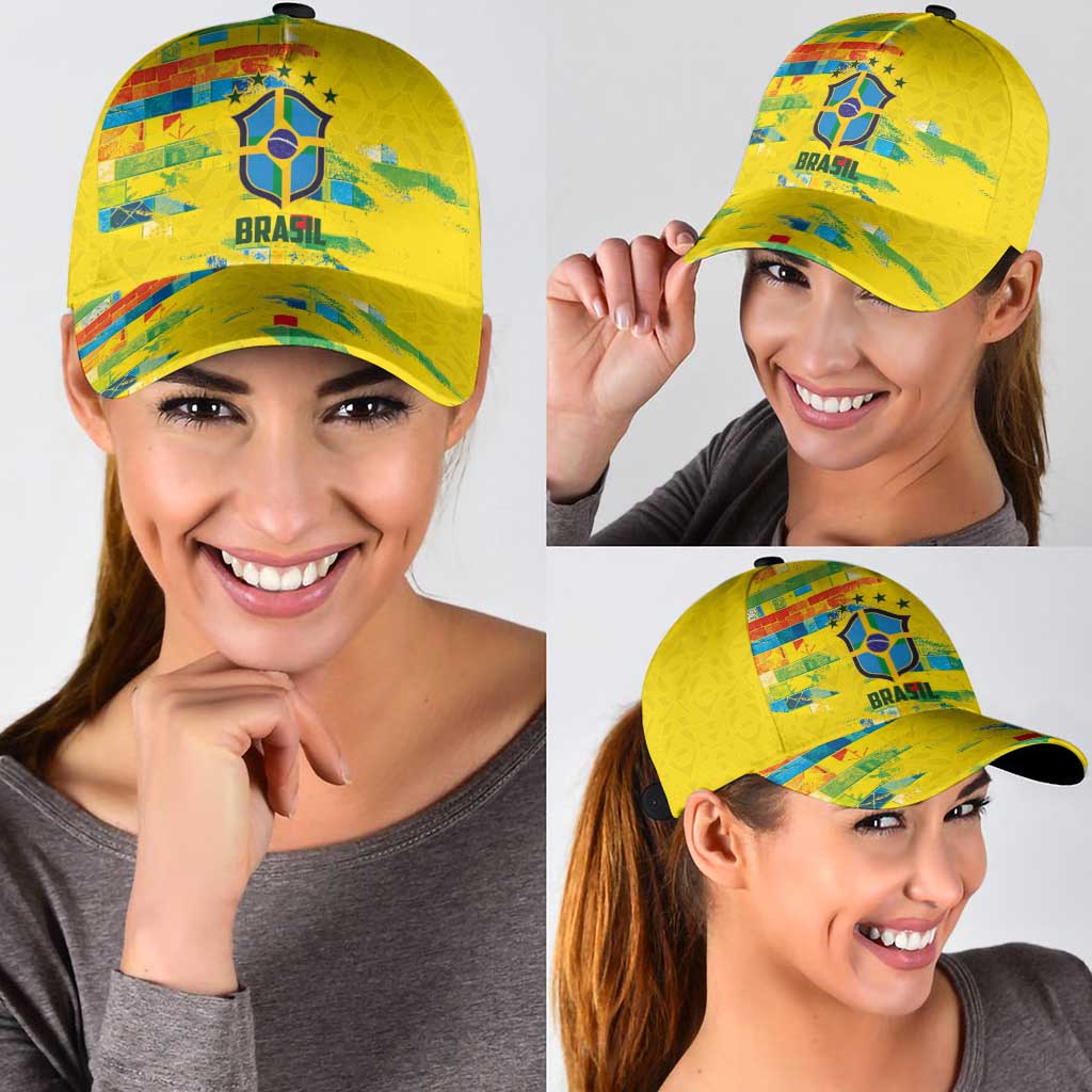 Brasil Football Classic Cap Abstract Art Inspired Rio Mosaic Steps