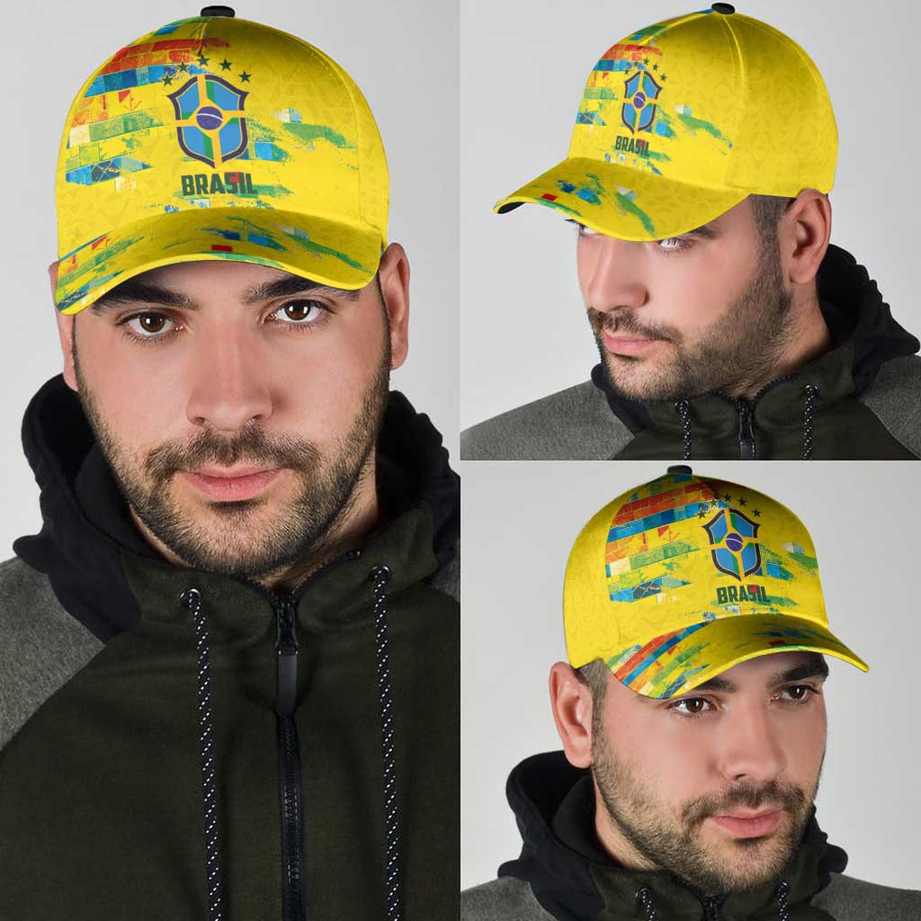 Brasil Football Classic Cap Abstract Art Inspired Rio Mosaic Steps