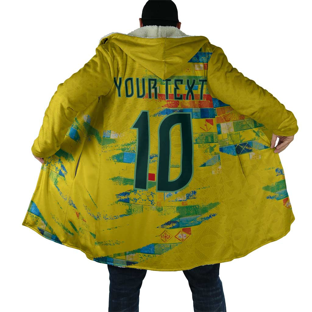 Custom Brasil Football Cloak Abstract Art Inspired Rio Mosaic Steps
