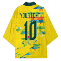Custom Brasil Football Kimono Abstract Art Inspired Rio Mosaic Steps