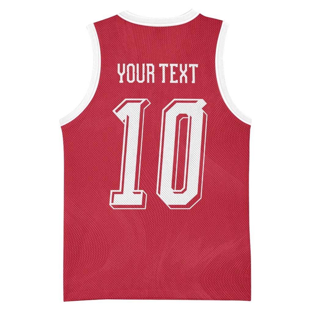 Custom Switzerland National Football Basketball Jersey Abstract Topographic Wave Pattern