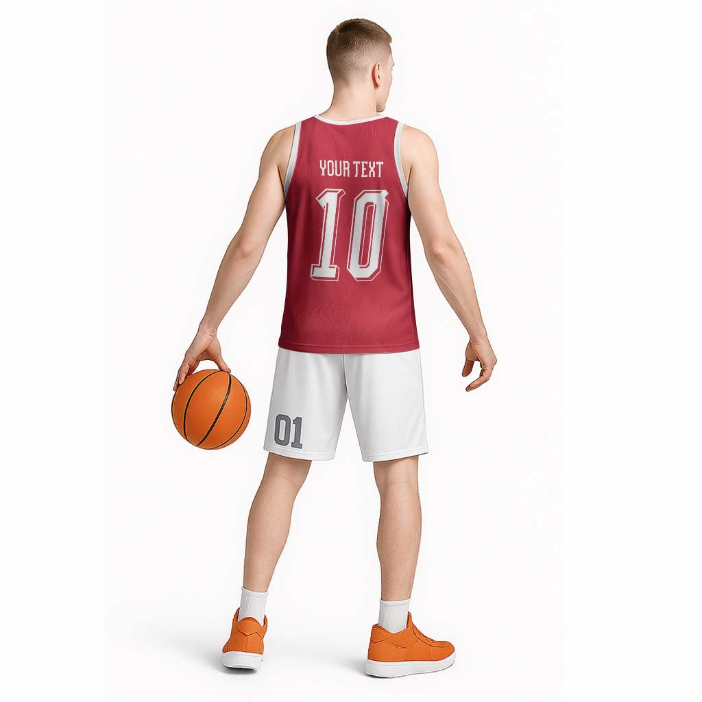 Custom Switzerland National Football Basketball Jersey Abstract Topographic Wave Pattern