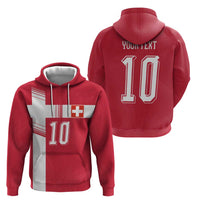 Custom Switzerland National Football Hoodie Abstract Topographic Wave Pattern