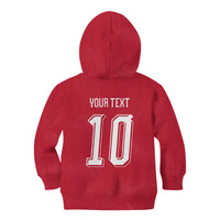 Custom Switzerland National Football Kid Hoodie Abstract Topographic Wave Pattern