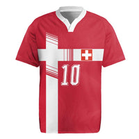 Custom Switzerland National Football Rugby Jersey Abstract Topographic Wave Pattern