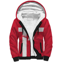 Custom Switzerland National Football Sherpa Hoodie Abstract Topographic Wave Pattern