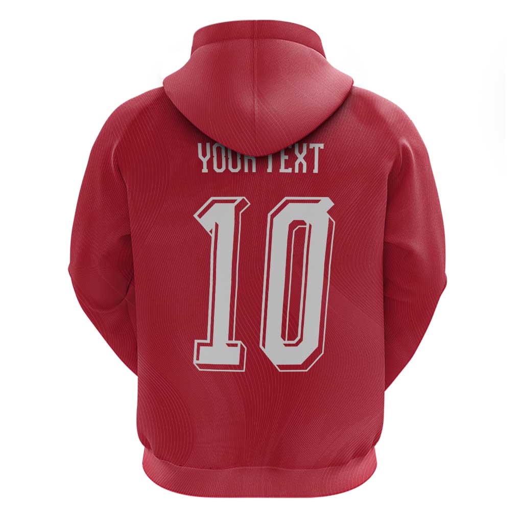 Custom Switzerland National Football Zip Hoodie Abstract Topographic Wave Pattern