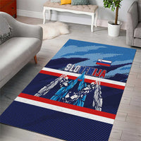 Slovenia Sport Fan Jersey Area Rug Broken Ice Style Patterns - Wonder Print Shop