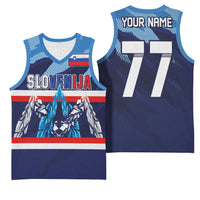 Custom Slovenia Sport Fan Jersey Basketball Jersey Broken Ice Style Patterns - Wonder Print Shop