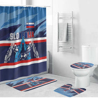 Slovenia Sport Fan Jersey Bathroom Set Broken Ice Style Patterns - Wonder Print Shop