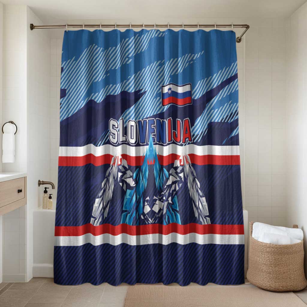 Slovenia Sport Fan Jersey Bathroom Set Broken Ice Style Patterns - Wonder Print Shop