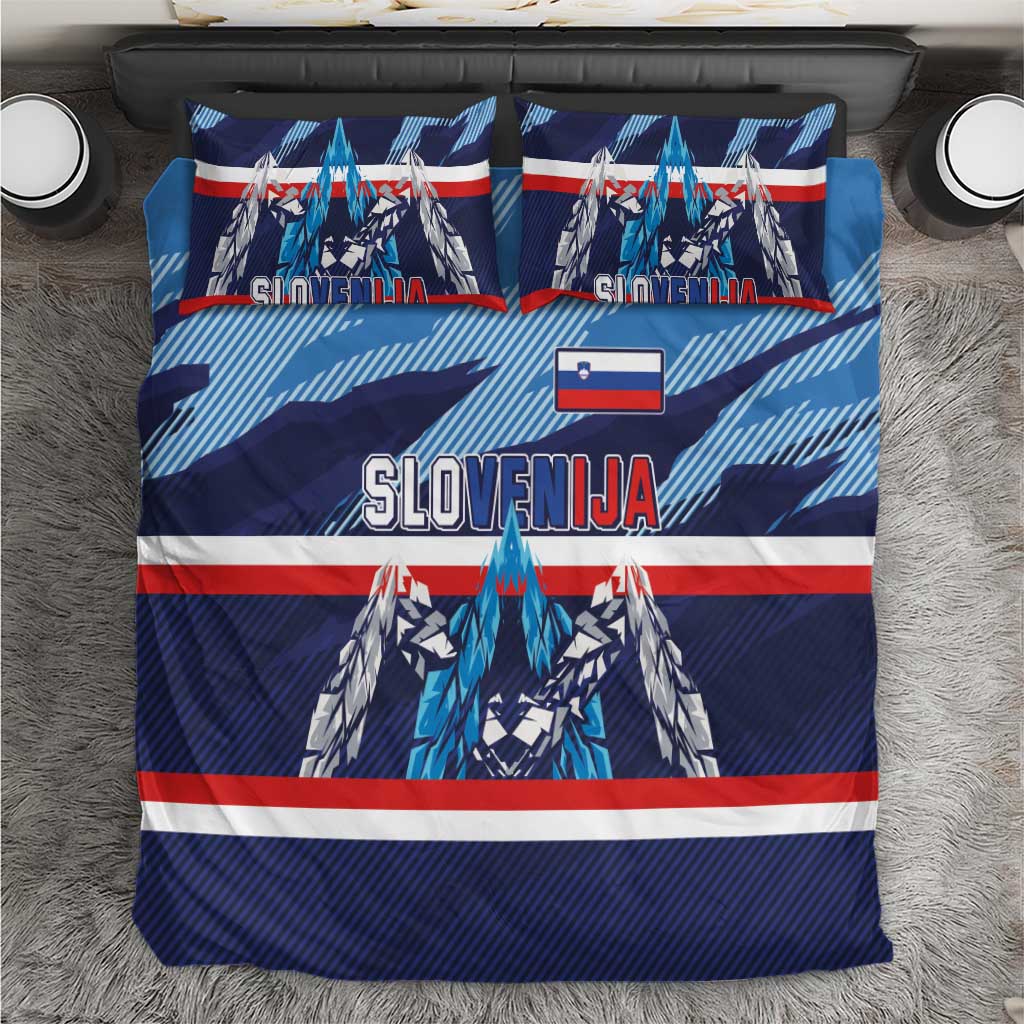 Slovenia Sport Fan Jersey Bedding Set Broken Ice Style Patterns - Wonder Print Shop