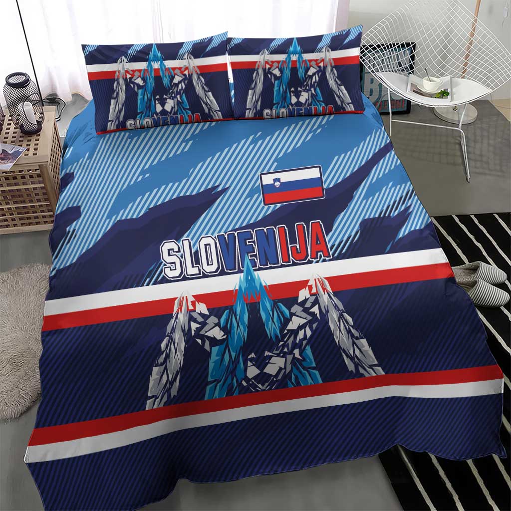 Slovenia Sport Fan Jersey Bedding Set Broken Ice Style Patterns - Wonder Print Shop