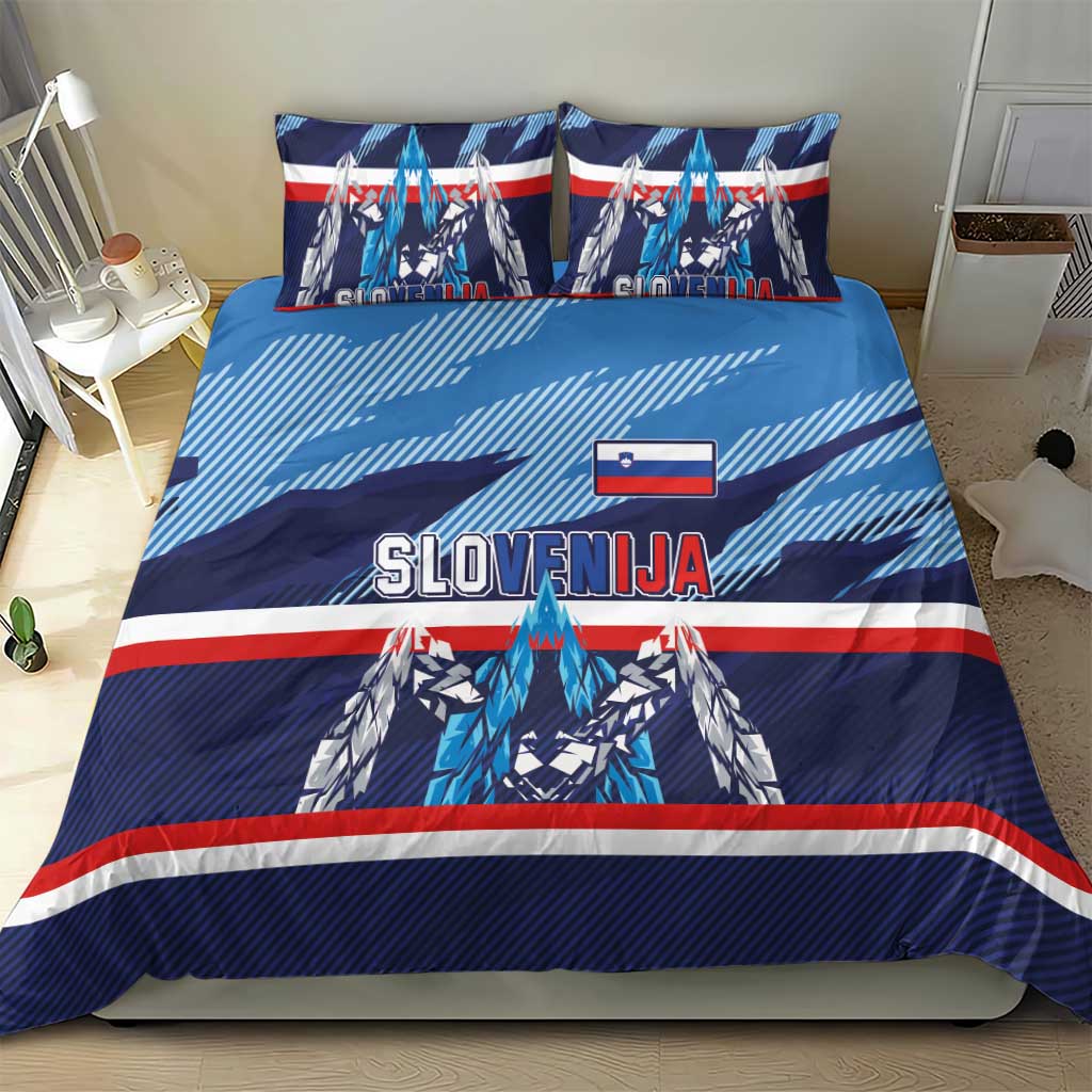 Slovenia Sport Fan Jersey Bedding Set Broken Ice Style Patterns - Wonder Print Shop