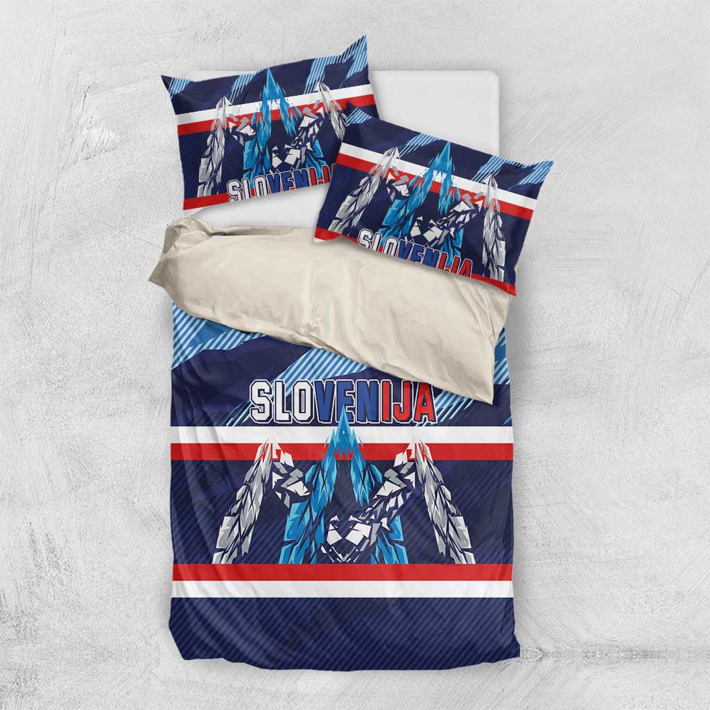 Slovenia Sport Fan Jersey Bedding Set Broken Ice Style Patterns - Wonder Print Shop